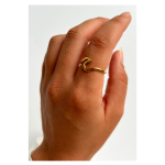 Anel Wave Dourado